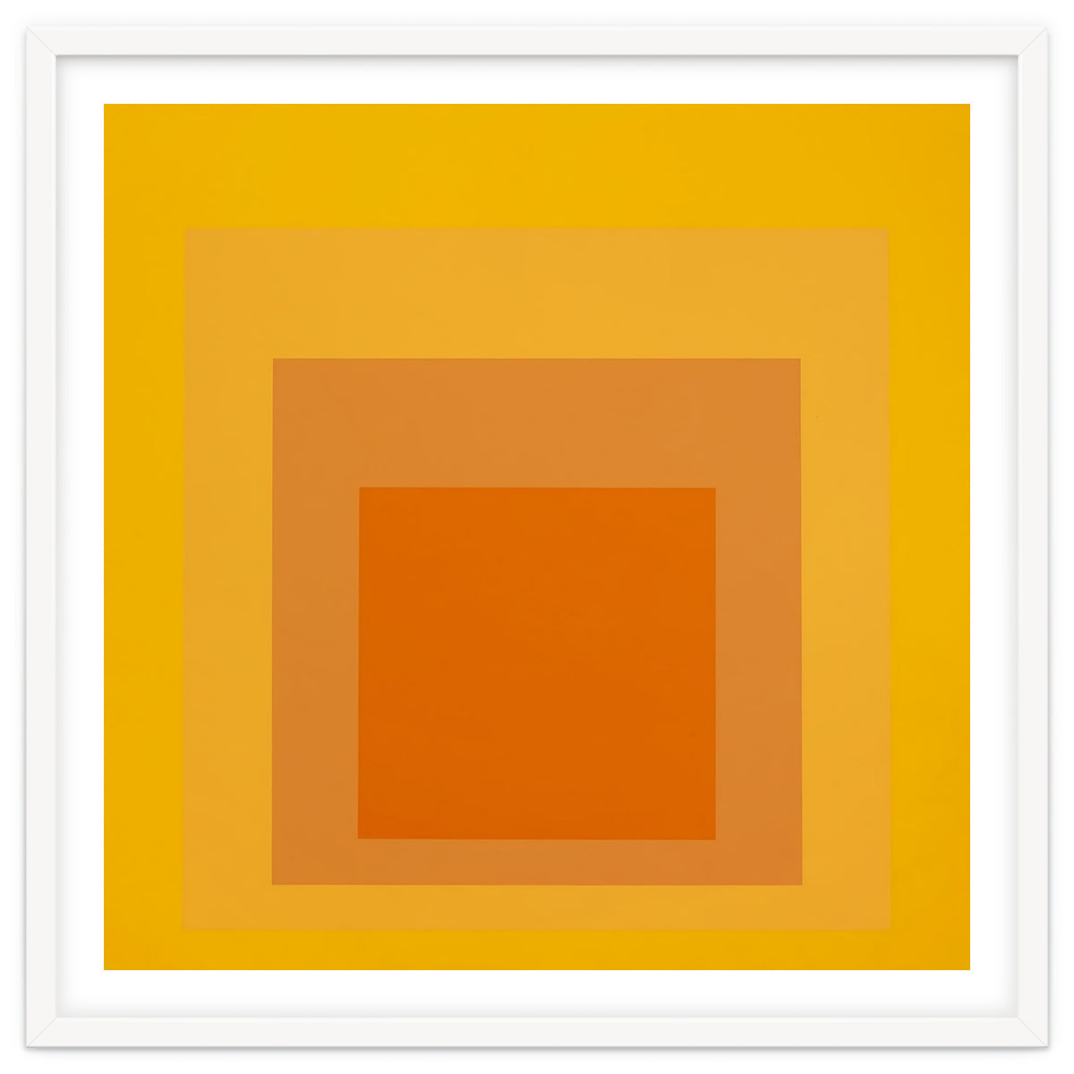 JOSEF ALBERS - HOMAGE TO THE SQUARE YELLOW ORANGE 2. HIGH RESOLUTION