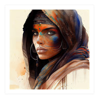 Watercolor Tuareg Woman #9 (Print Only)