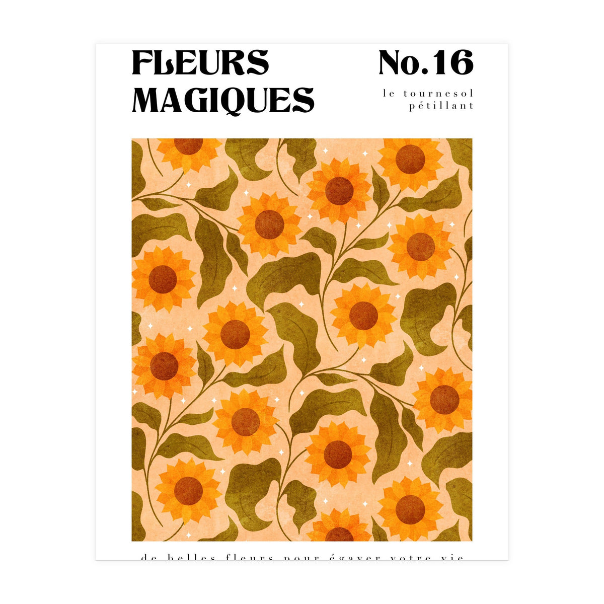 Magical Flowers No.16 Sparkling Sunflowers (Print Only)