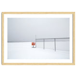Detour sign in the snow beach thumbnail