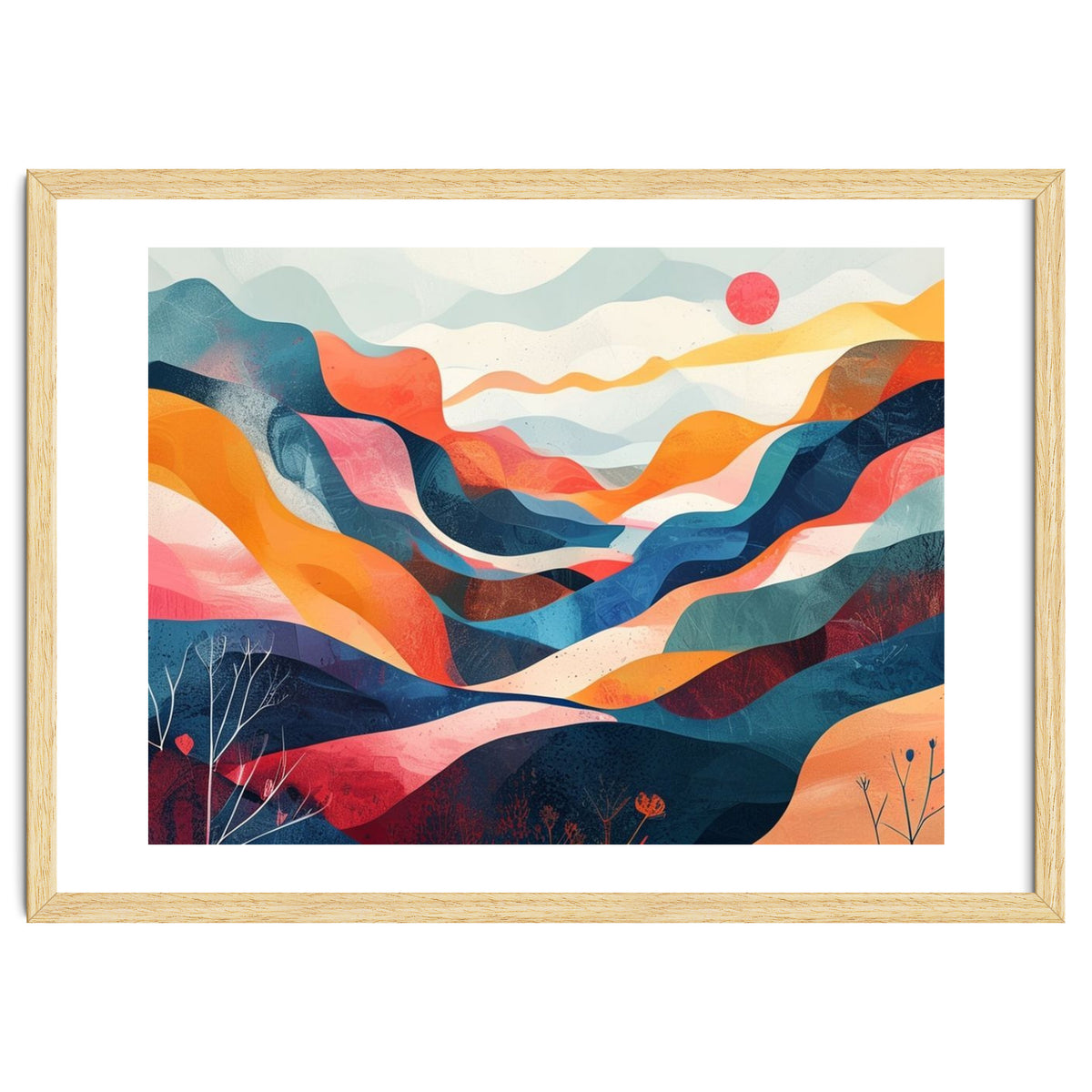 Abstract Mountain Landscape Art