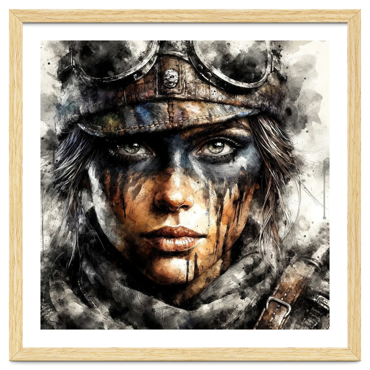 Warrior Woman With Aviator Goggles