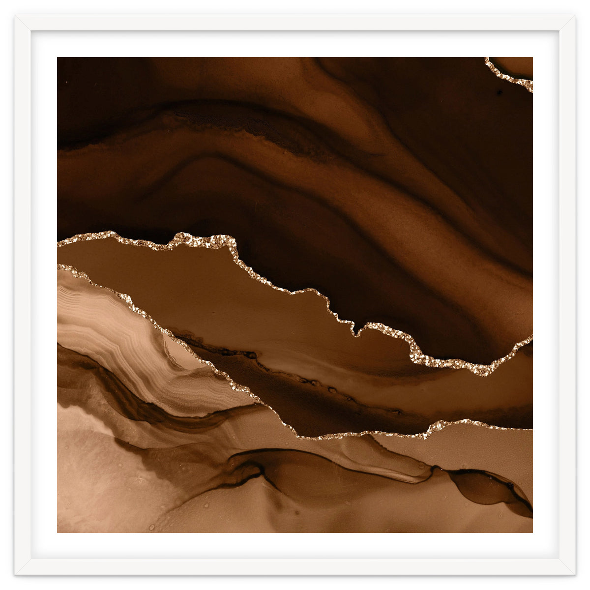 Brown & Gold Agate Texture 12