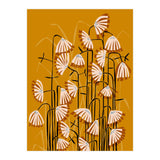 Linocut Flower Meadow Mustard Yellow (Print Only) thumbnail