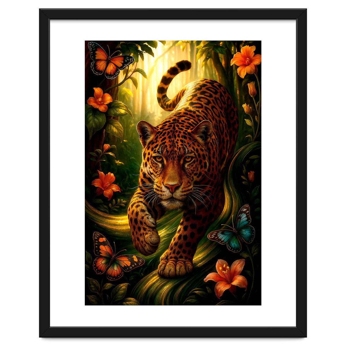 Leopard in Retro Contemporary Aesthetics