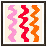 Squiggly Lines - orange, pink and cream thumbnail
