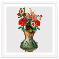 flower vase collage art