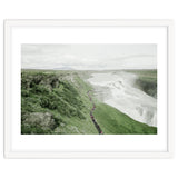 Tourists walking along the waterfall - Iceland thumbnail