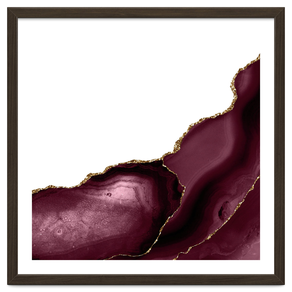Burgundy & Gold Agate Texture 26