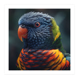 Rainbow Lorikeet Parrot Close Up Portrait (Print Only) thumbnail