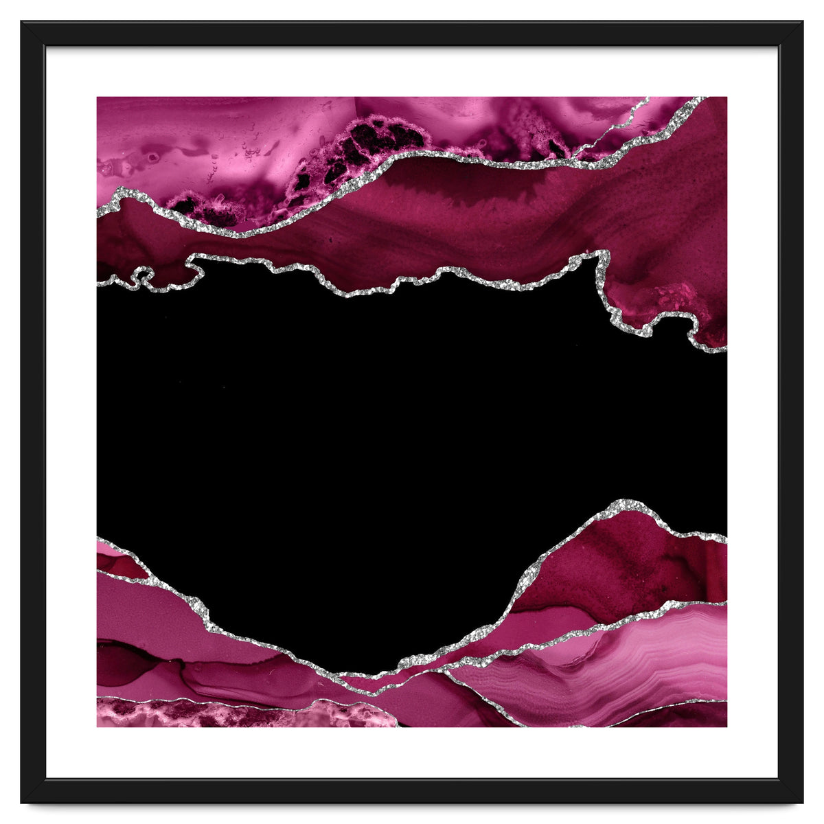 Burgundy & Silver Agate Texture 04