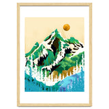 Grass Is Greener Wherever It Is Loved Positivity Nature Landscape Snow, Winter Mountains Painting Forest, Wild Travel Adventure thumbnail
