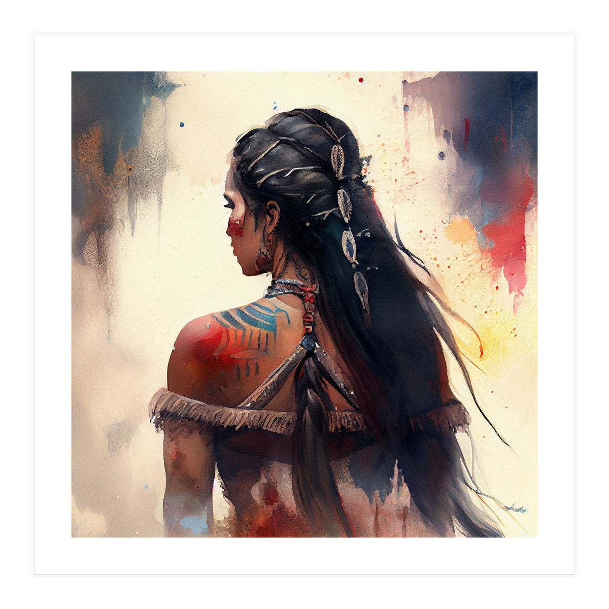 Powerful Warrior Back Woman #2 (Print Only)