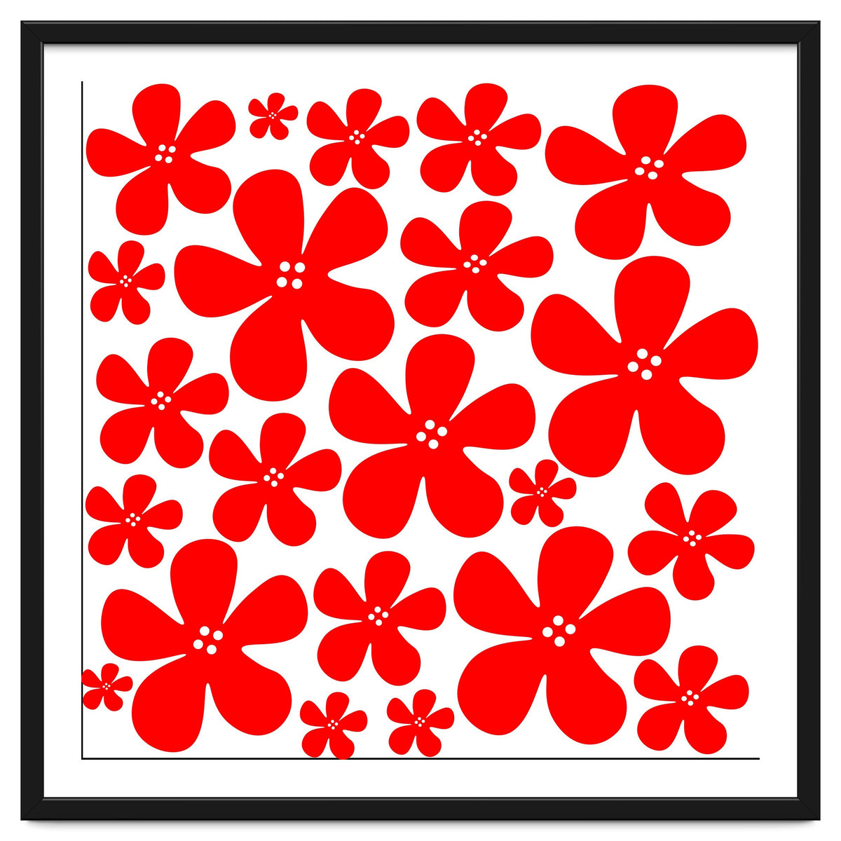 Red Flowers Pattern