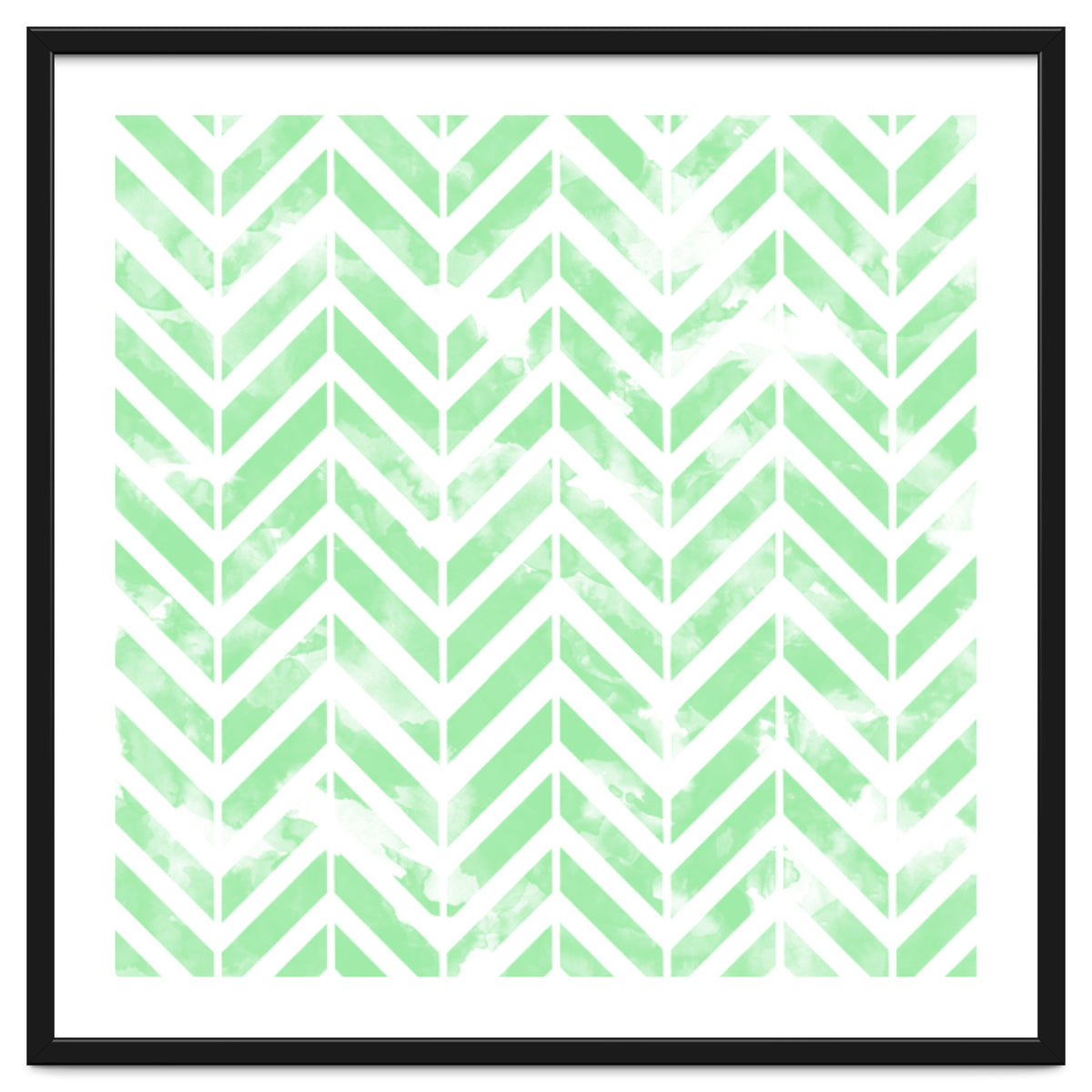 Shabby Green Chevron