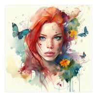 Red Hair Butterfly Light (Print Only)
