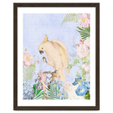 White Cockatoo In Flower Jungle thumbnail