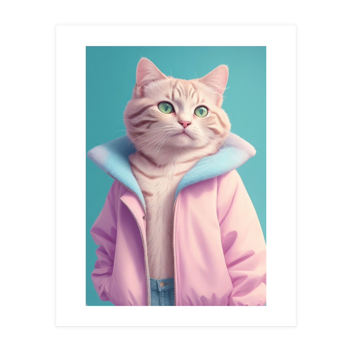 Cat Wearing Jacket (Print Only)