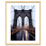 Brooklyn Bridge, USA, Moody NYC Architecture, Rainy Urban Photography thumbnail