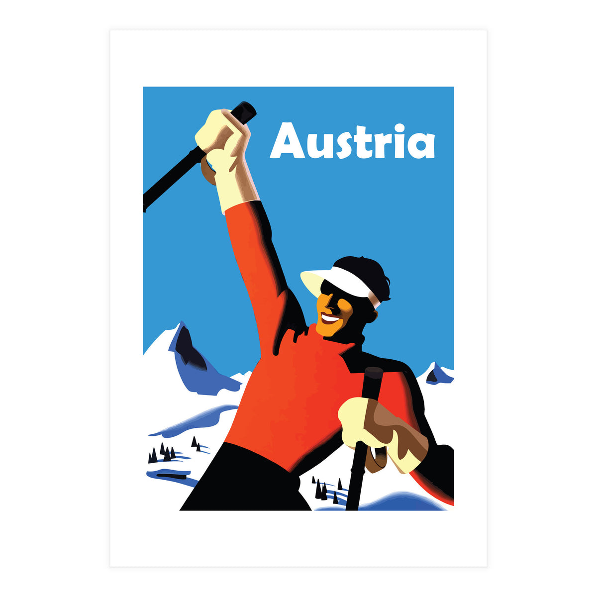 Austria, Ski Winner (Print Only)