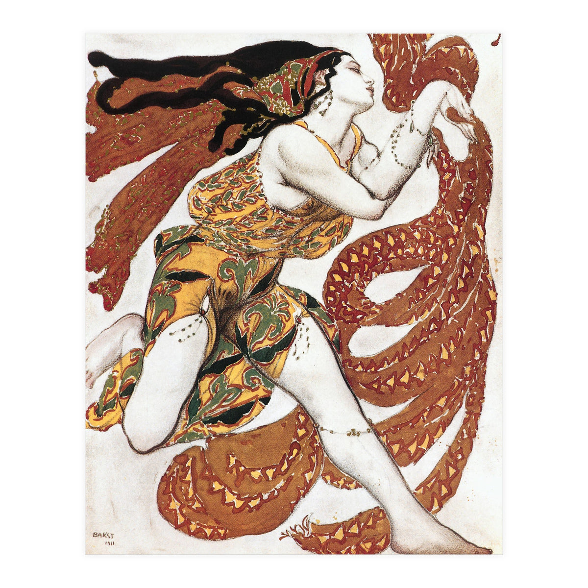 Costume sketch for a Bacchante, from the ballet &quot; Narcissus&quot. (Print Only)