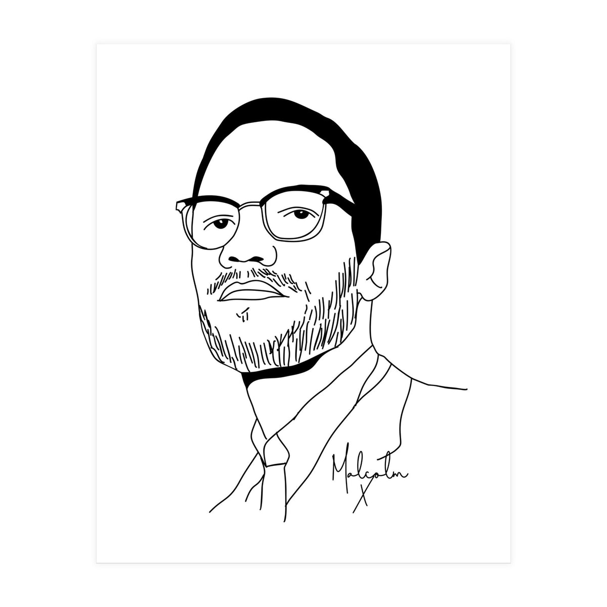 Malcolm X Illustration (Print Only)