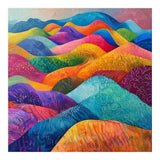 Vibrant Rainbow Rolling Hills Landscape (Print Only) thumbnail