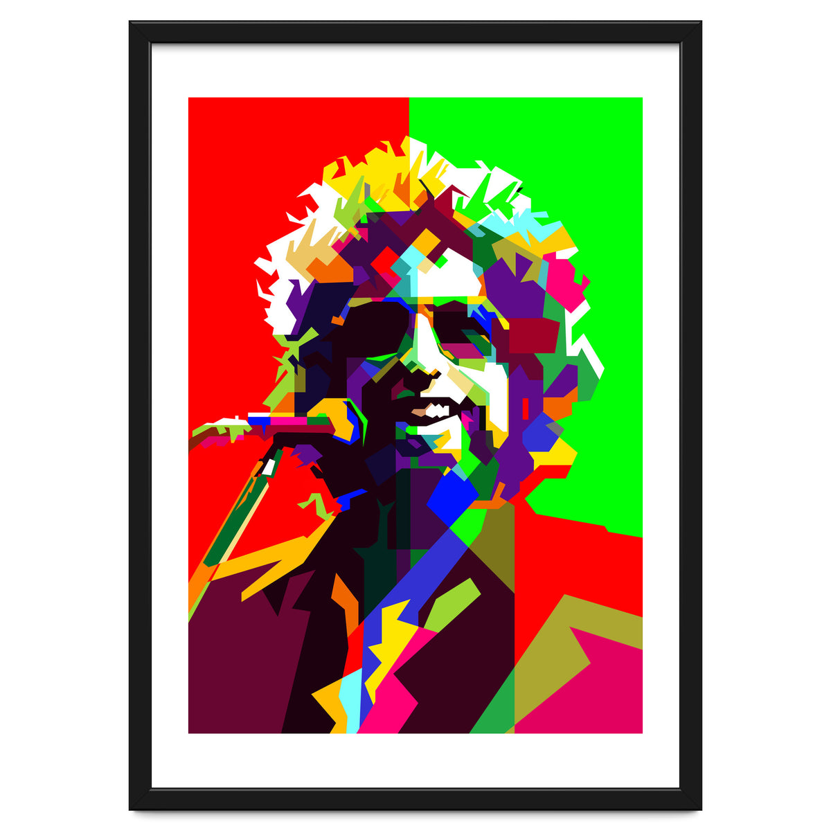 Bob Dylan Country Folk Singer Pop Art WPAP