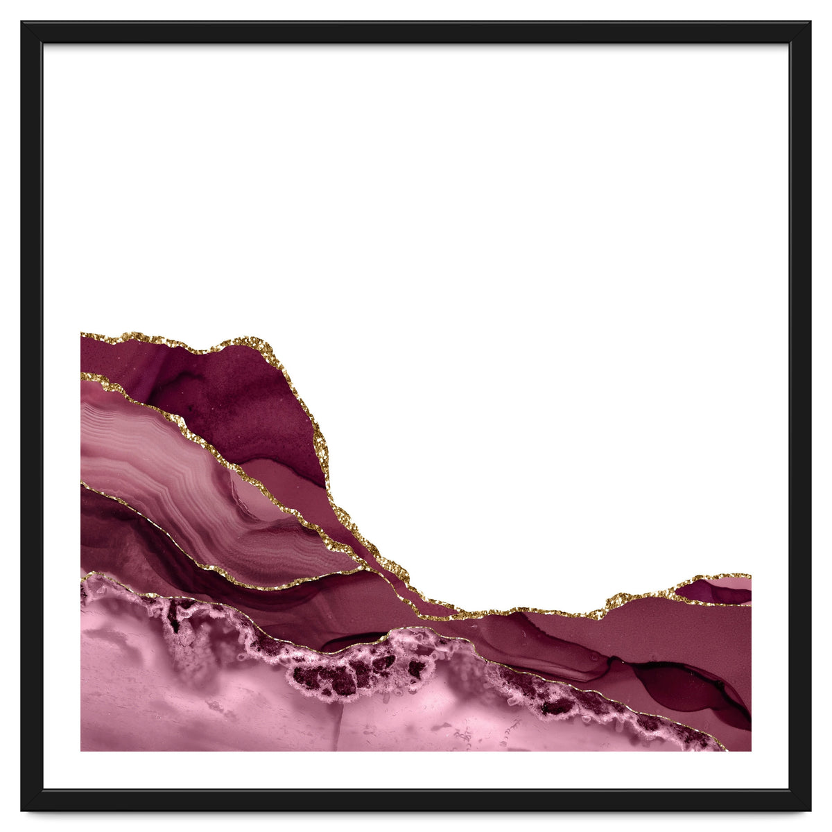 Burgundy & Gold Agate Texture 23