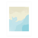Mellow, Abstract Powder Blue Pastel Pearl Painting, Modern Simple Minimal Waves (Print Only) thumbnail