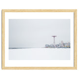 Amusement park in the winter seascape thumbnail