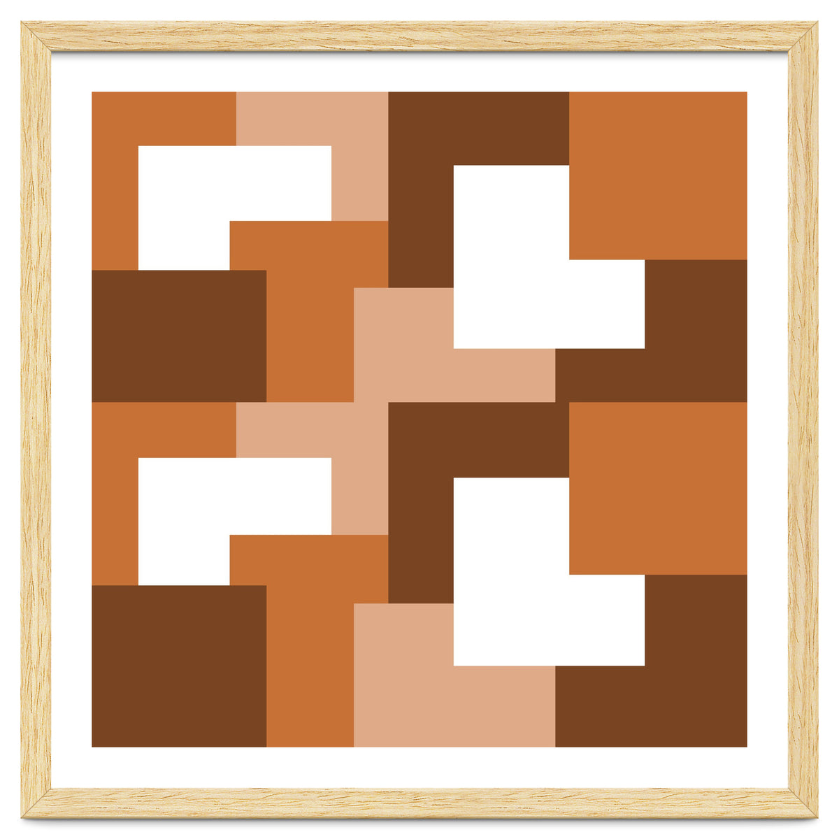 Brown Abstract Square Tiles