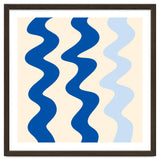 Squiggly Lines - blue and cream thumbnail