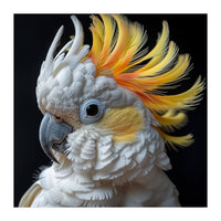 White Cockatoo With Yellow Crest Portrait (Print Only)