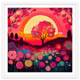 Folk Sunset Blossoming Tree thumbnail