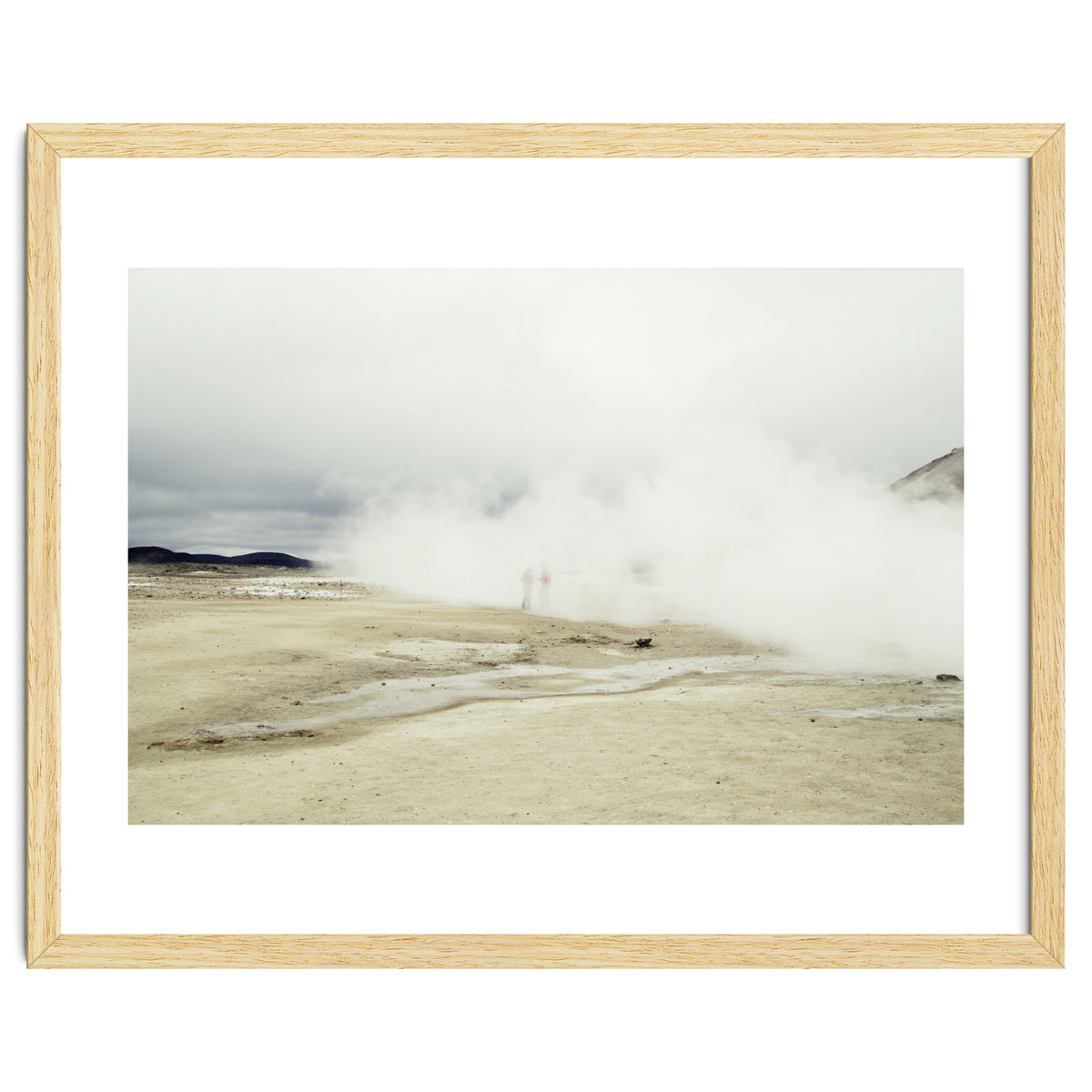 Tourists hidden in the hot spring steam -  Iceland
