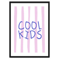 Cool Kids Club, Fun Playful Quote Print for Kids Room and Playroom Decor