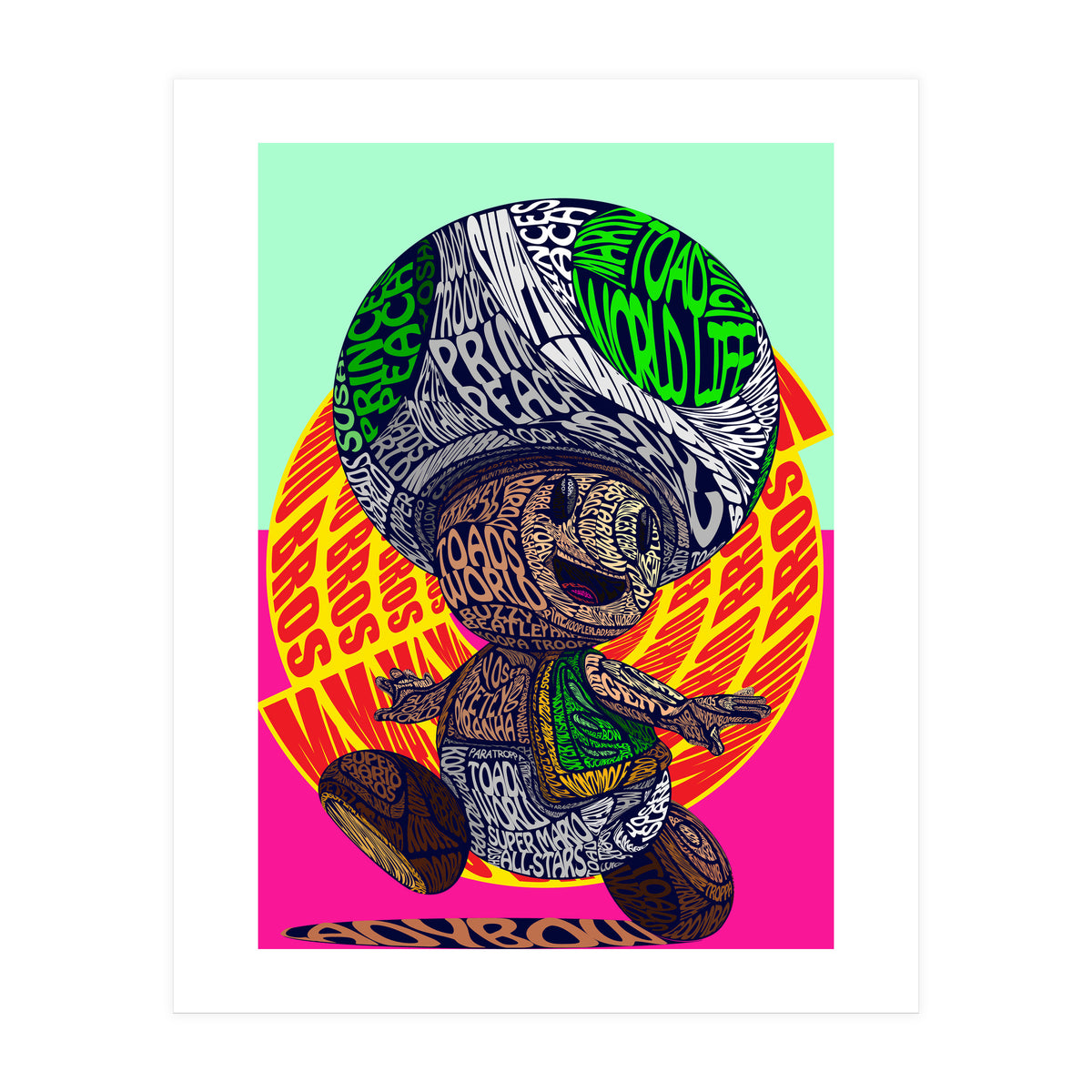 Toad Mushroom Cartoon Pop Art (Print Only)