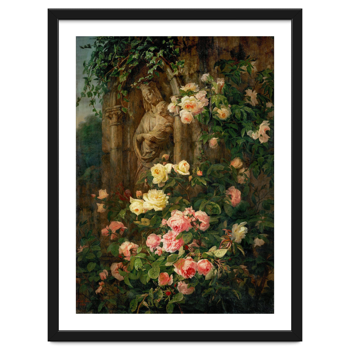 Le Benitier: Notre-Dame-des-Roses. 1850 Canvas, 127 x 90 cm.