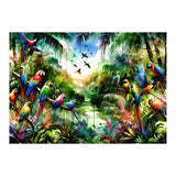 Watercolor Tropical Birds In The Jungle (Print Only) thumbnail