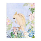 White Cockatoo In Flower Jungle  (Print Only) thumbnail