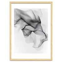 Abstract Black And White Flowing Lines Forming Organic Shapes And Forms