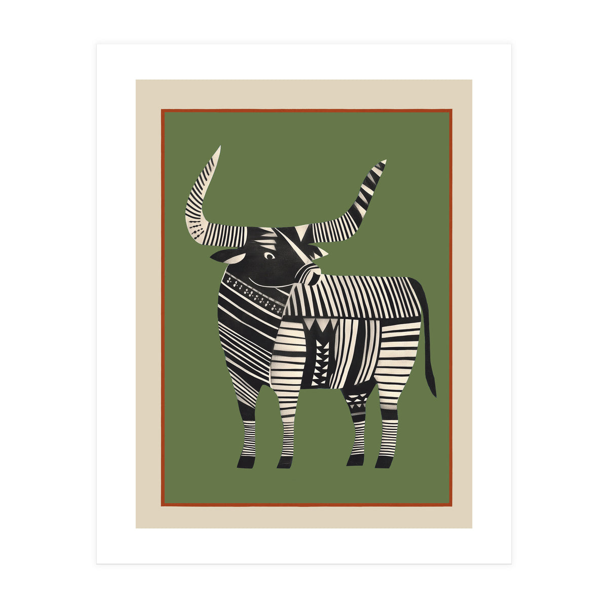 Striped Bull (Print Only)