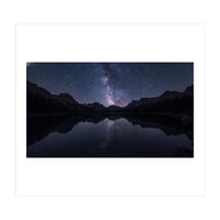 Starlit Reflection: Milky Way Over Mountain Lake (Print Only)