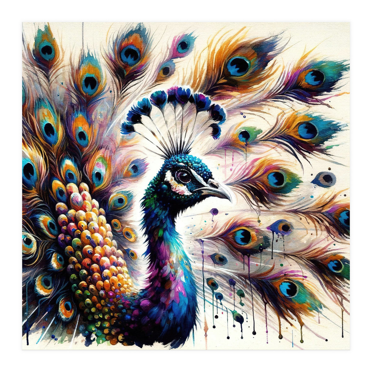 Peacock Feather Splendor (Print Only)