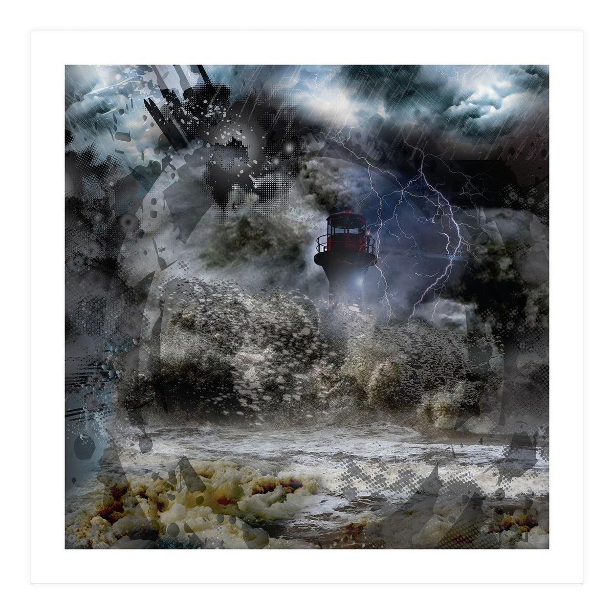 Lighthouse Storm (Print Only)
