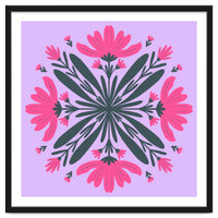 Magenta mandala flowers