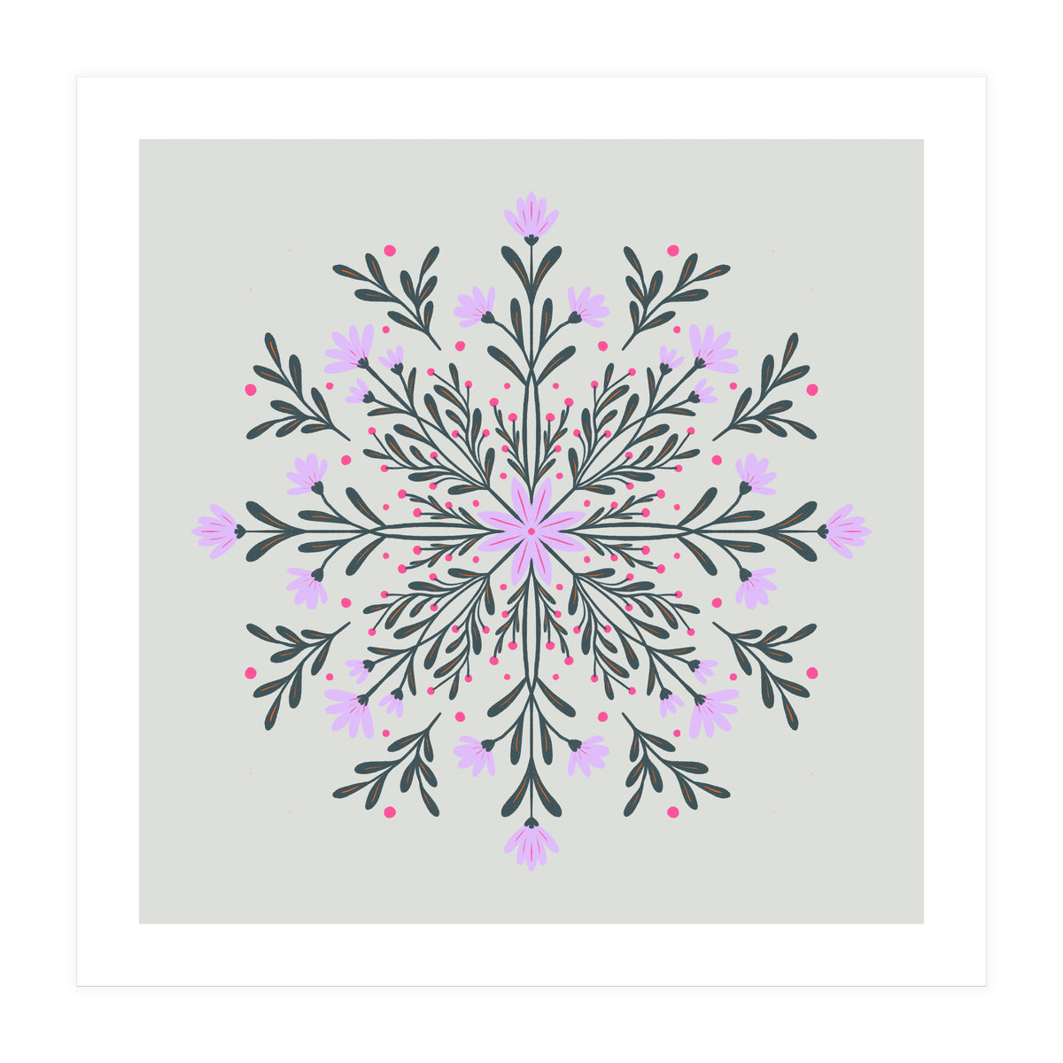 Spring Flowers Mandala (Print Only)