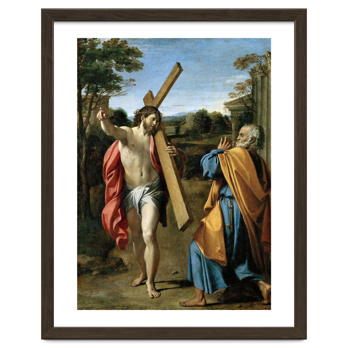 Annibale Carracci / 'Domine, quo vadis?', c. 1602, Oil on panel, 77.4 x 56.3cm. AGOSTINO CARRACCI.