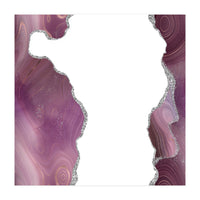Mauve & Silver Agate Texture 06  (Print Only)